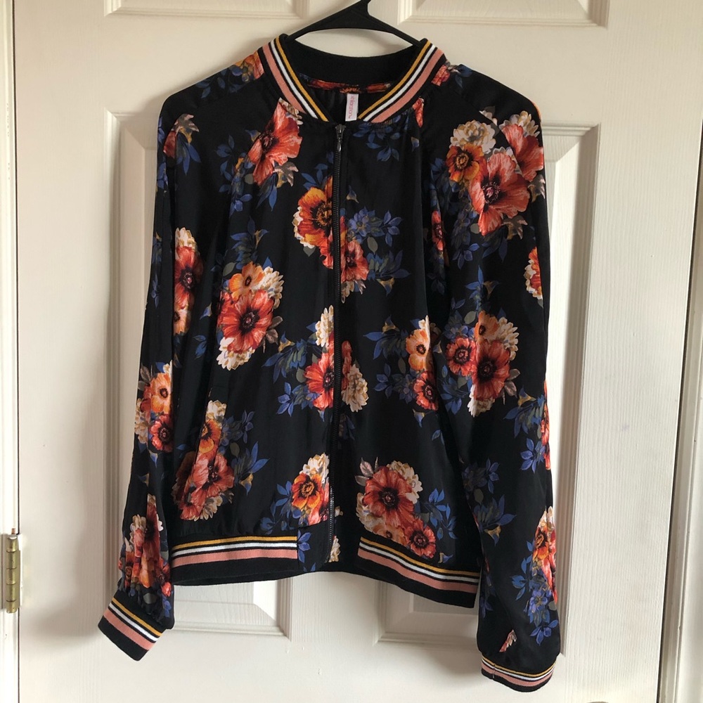 Floral Bomber Jacket